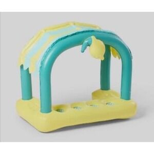 Sun‎ Squad Inflatable Cabana With Serving Station & Cup Holders New